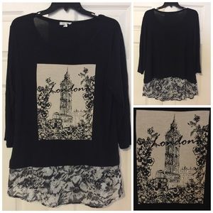 Ava James Black London Shirt